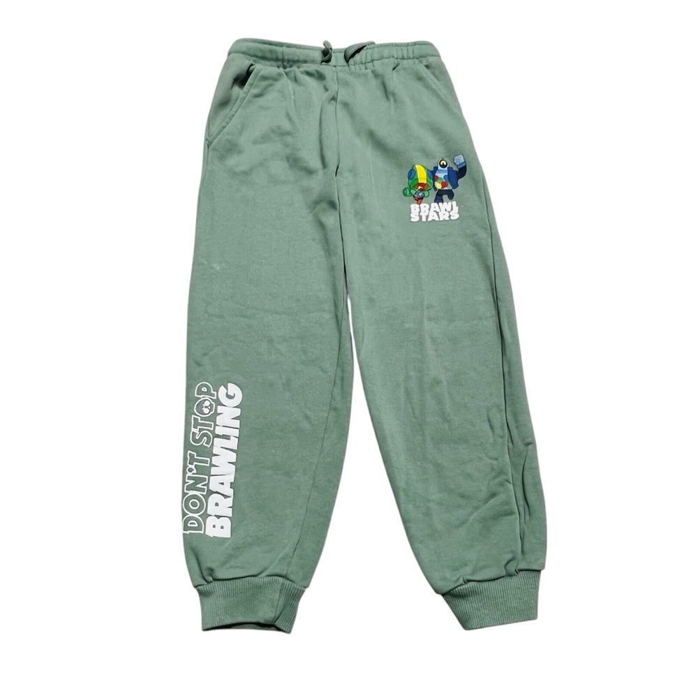 Zara Brawl Stars‎ Kids Green Joggers with Bold Graphic